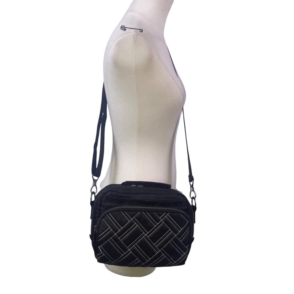 Lug Women’s Black Quilted Nylon Mini Ranger Adjustable Strap Crossbody Bag - Picture 15 of 16